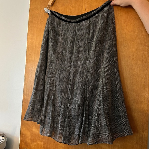 Jones New York Silk Skirt Plaid Lined A-Line Career Classic Women 14 Petite NWOT - Picture 3 of 8